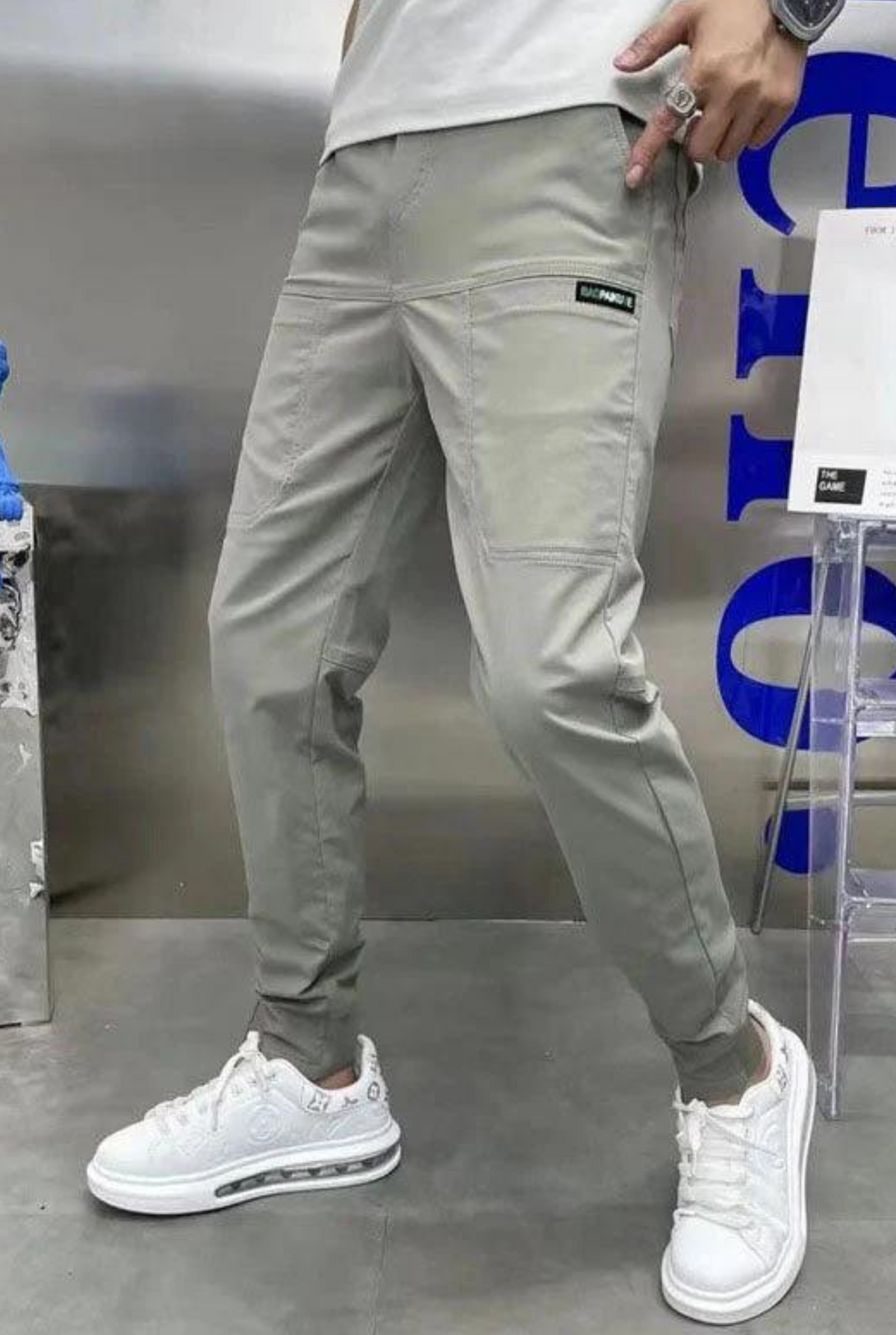 Herr Cargobukser Flexibel Stil Komfortabelt Material 4