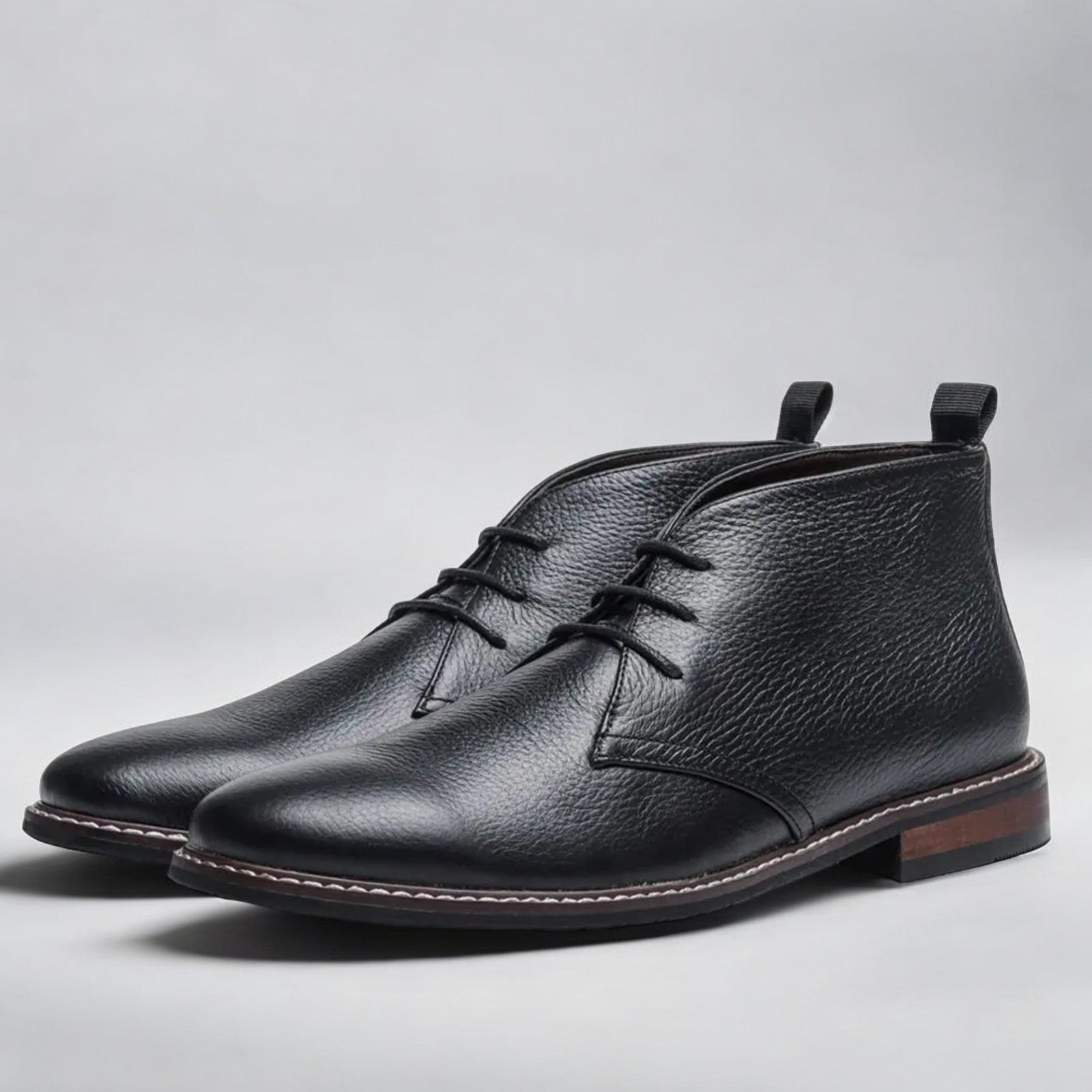 Herr Chukka Boots Läder Elegant Slitstark Gummisula 1