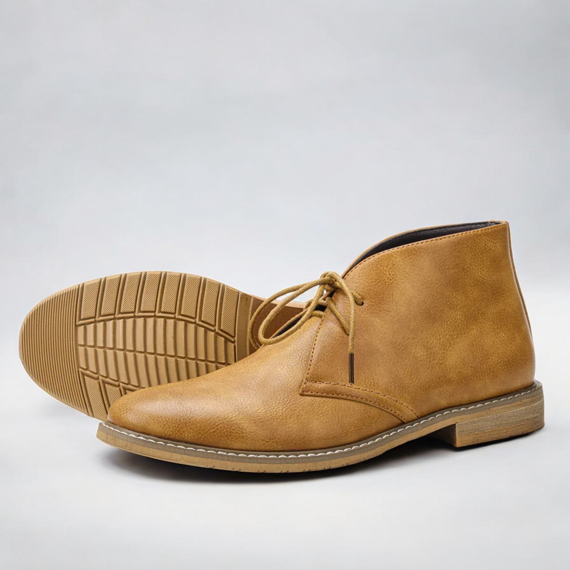Herr Chukka Boots Läder Elegant Slitstark Gummisula 4