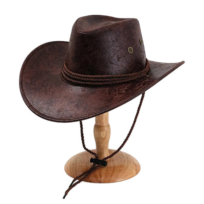 Herr Cowboyhatt med Bred Brätte 0