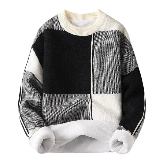 Herr Crewneck Tröja Colorblock 0