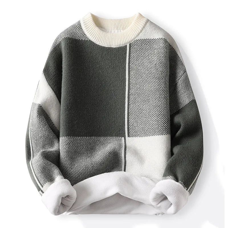Herr Crewneck Tröja Colorblock 2