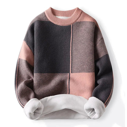 Herr Crewneck Tröja Colorblock 3