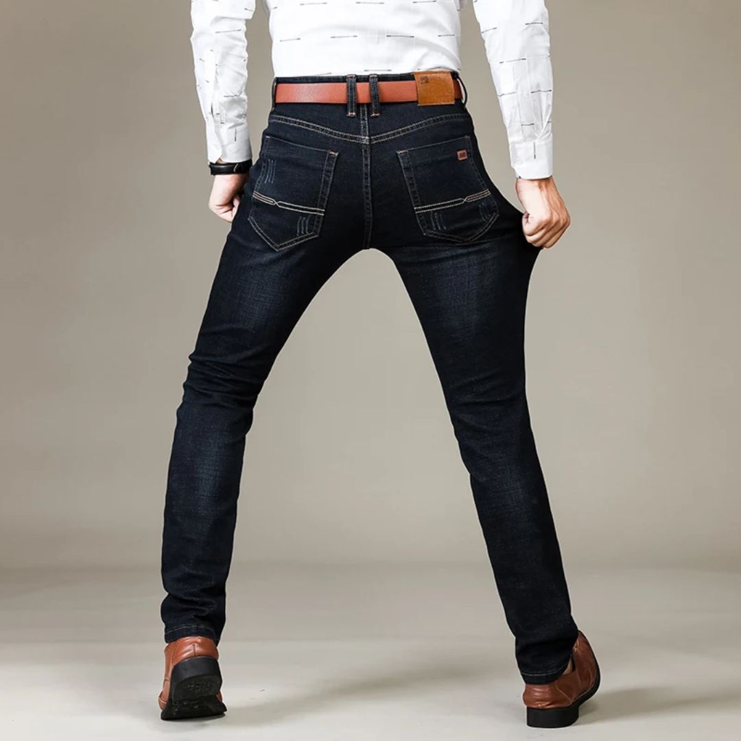 Herr Denim Jeans Raka Snitt Flexibel 2