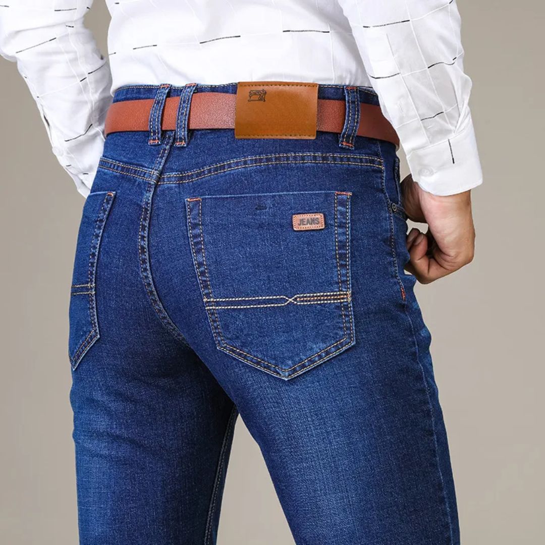 Herr Denim Jeans Raka Snitt Flexibel 3
