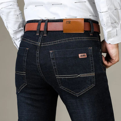 Herr Denim Jeans Raka Snitt Flexibel 4
