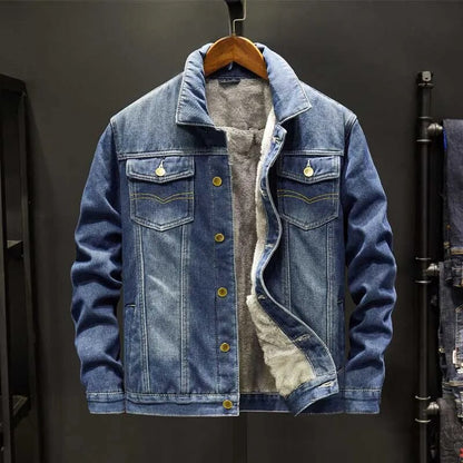 Herr Denimjacka Klassisk Med Fleecefoder 2