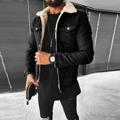 Herr Denimjacka Trendig Design 3