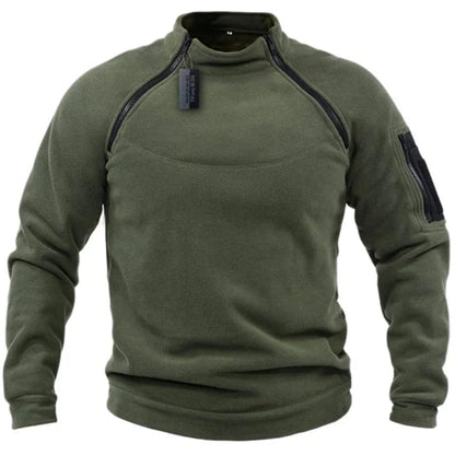 Herr Fleece Pullover Med Dragkedja Stil 2