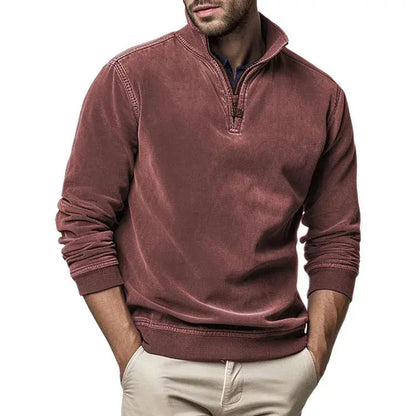 Herr Fleece Tröja Vintage Design Avslappnad 6