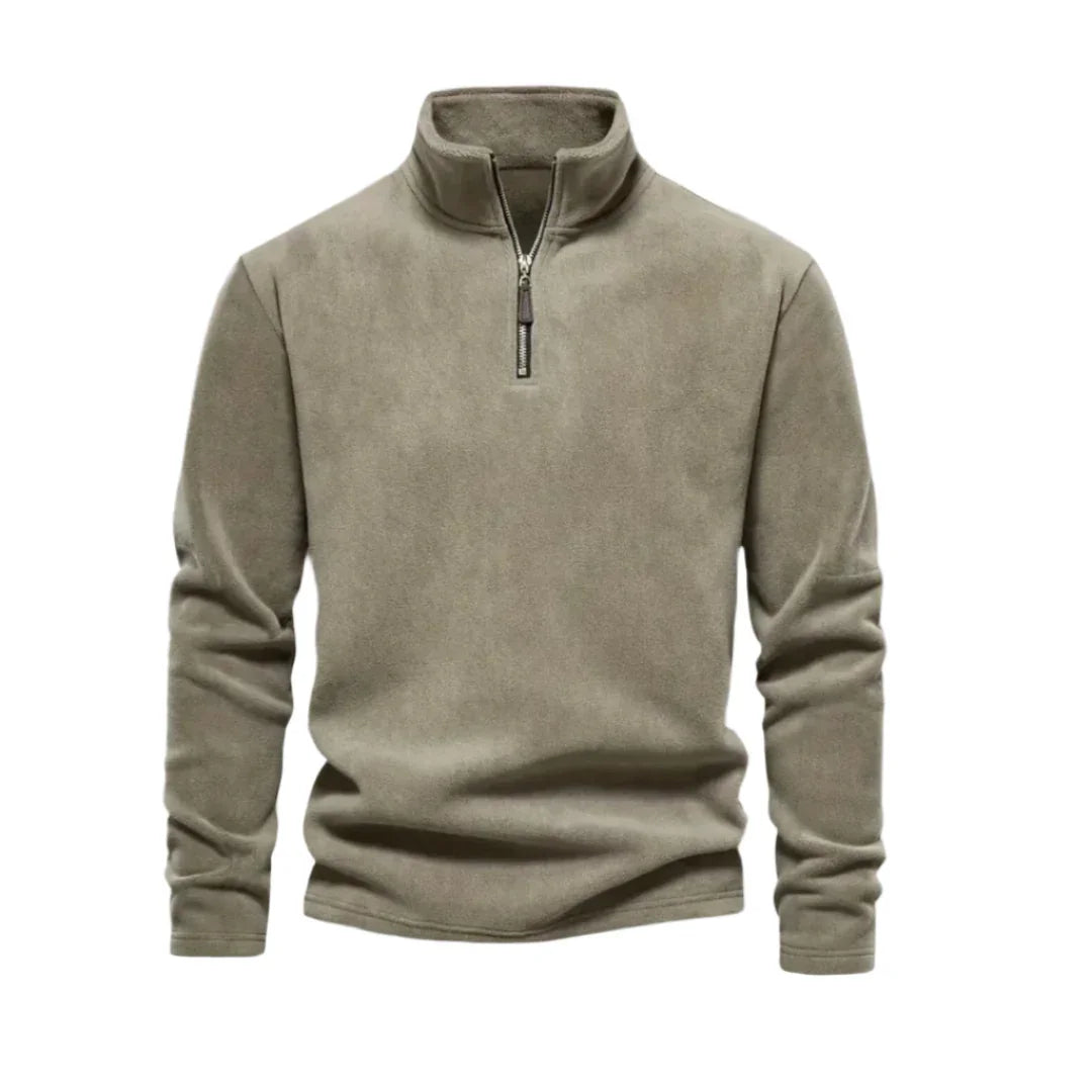 Herr Fleece Tröja med Dragkedja 0