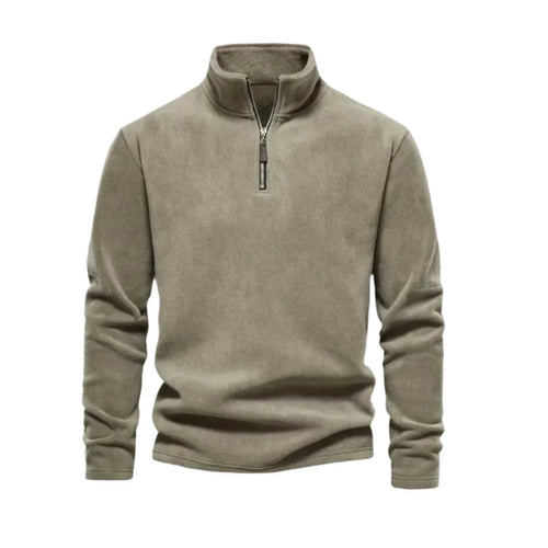 Herr Fleece Tröja med Dragkedja 0
