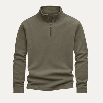 Herr Fleece Tröja med Dragkedja 4