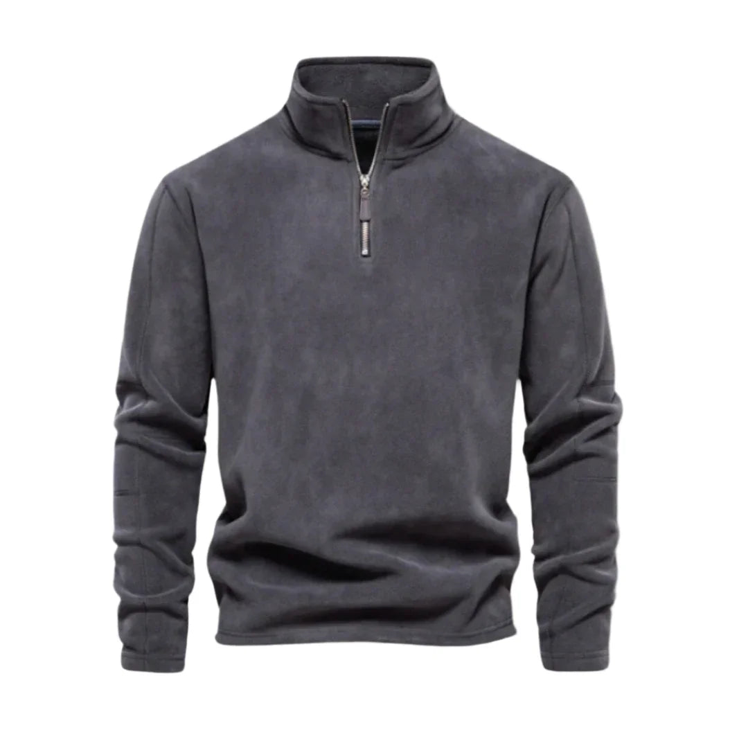 Herr Fleece Tröja med Dragkedja 7