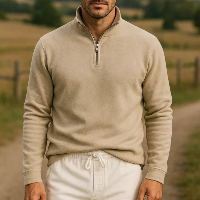 Herr Fleece Tröja med Dragkedja 8