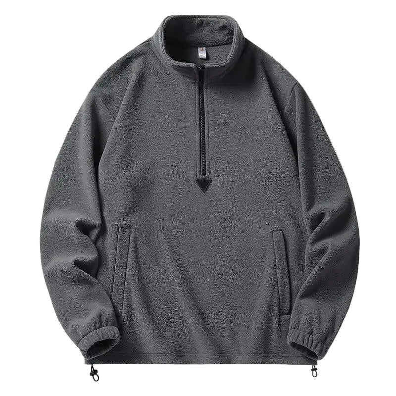 Herr Fleece Tröja med Kvartsdragkedja 0
