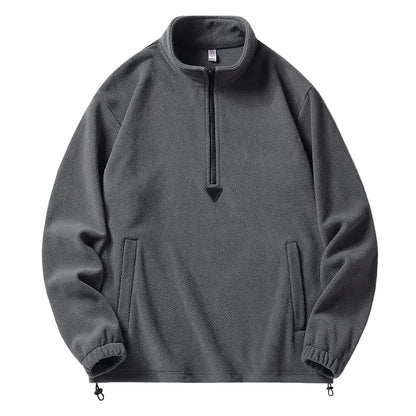 Herr Fleece Tröja med Kvartsdragkedja 0