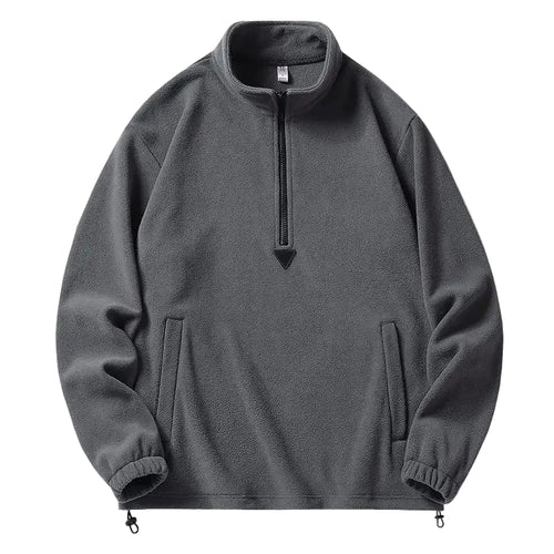 Herr Fleece Tröja med Kvartsdragkedja 0