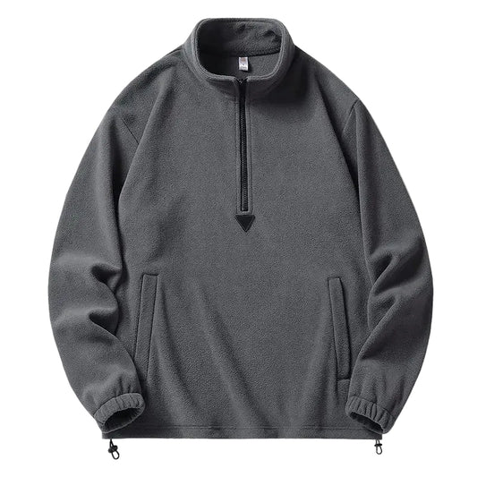 Herr Fleece Tröja med Kvartsdragkedja 0