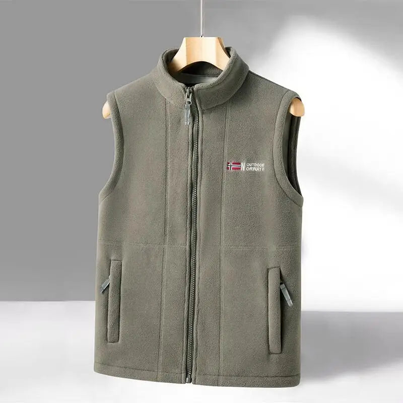 Herr Fleeceväst med Geometrisk Design 7