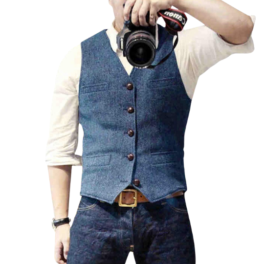 Herr Gilet Modern Design V-hals 2