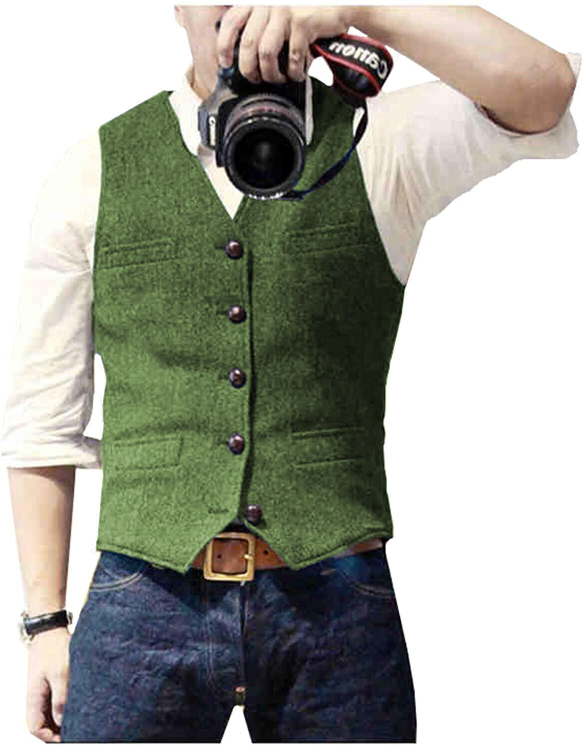 Herr Gilet Modern Design V-hals 5