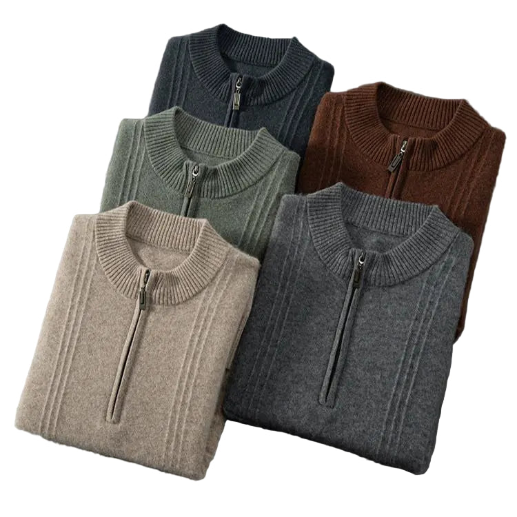 Herr Halv Dragkedja Kofta Modern Stil 1