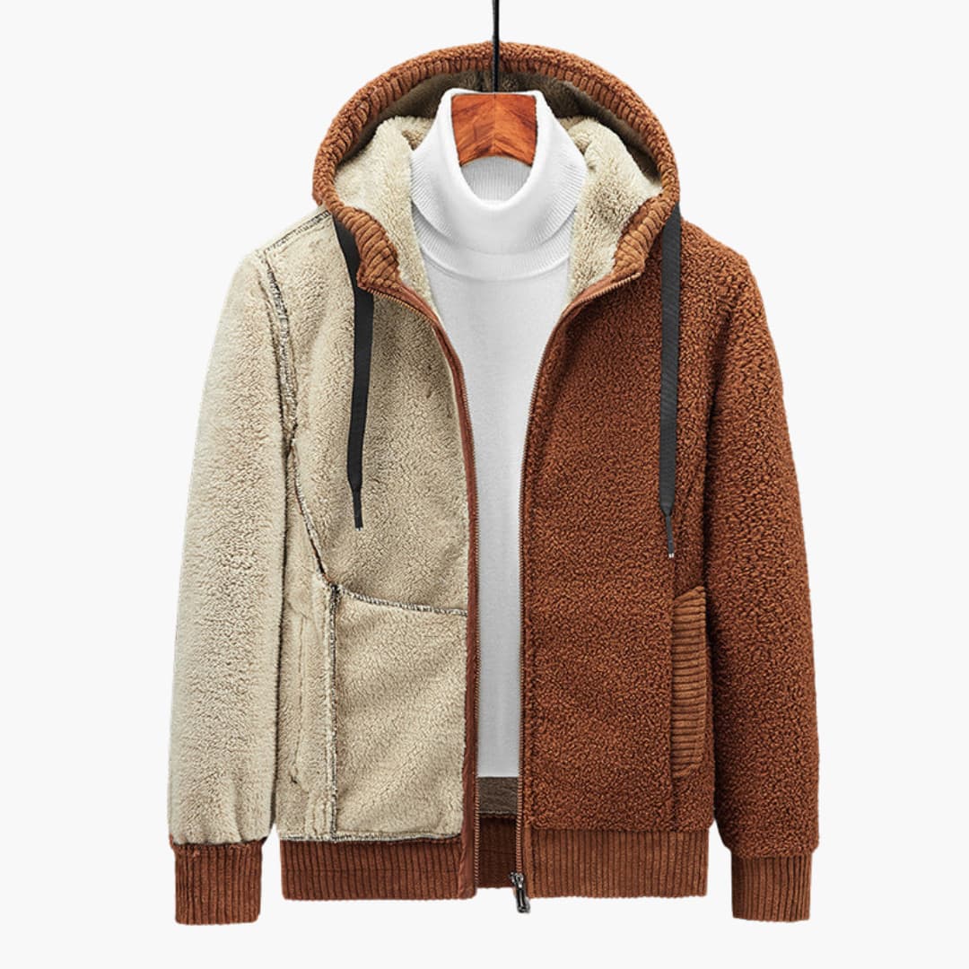 Herr Hoodie med Fodrad Huva och Blixtlås 2