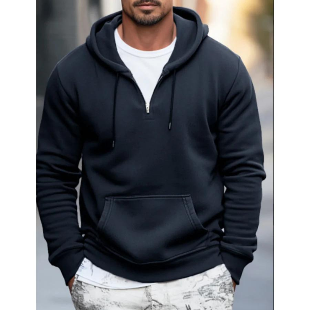 Herr Hoodie med Känguruficka Modern Stil 2