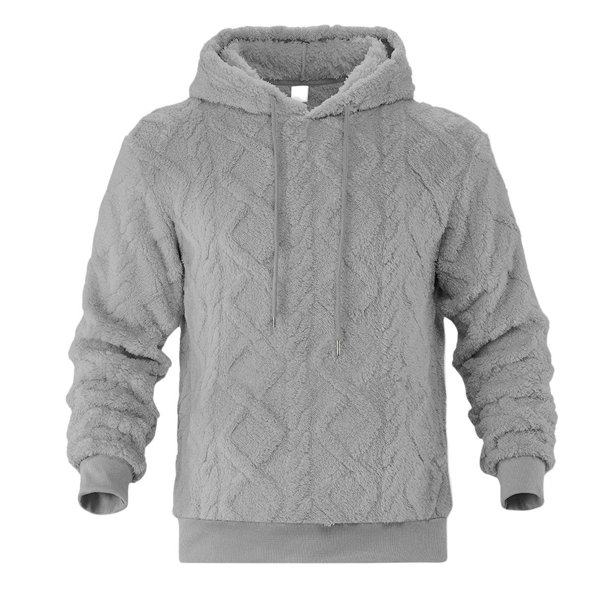 Herr Hoodie med Plyschdesign 0