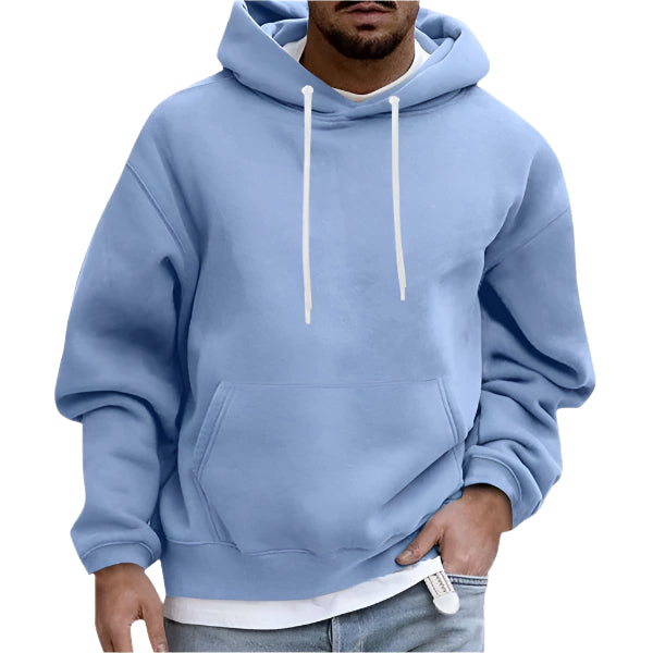 Herr Hoodie med Praktiska Fickor och Mjuk Material 0