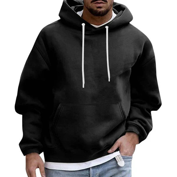 Herr Hoodie med Praktiska Fickor och Mjuk Material 2