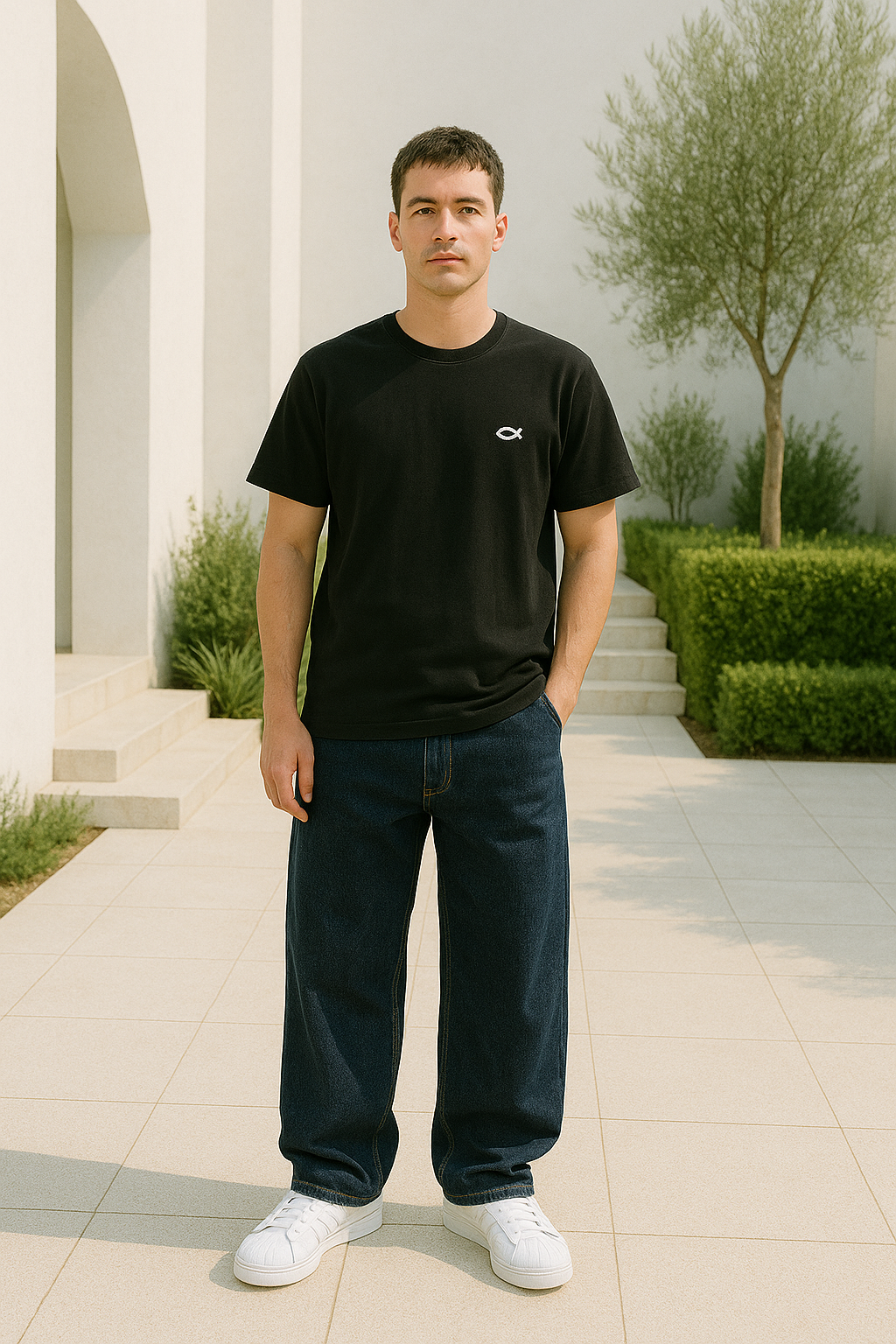 Herr Jeans Baggy Vida Ben Denim Svarta 1