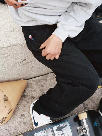Herr Jeans Baggy Vida Ben Denim Svarta 6