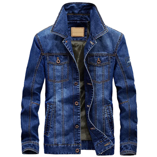 Herr Jeansjacka Modern Stil 0