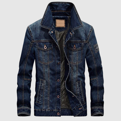 Herr Jeansjacka Modern Stil 1