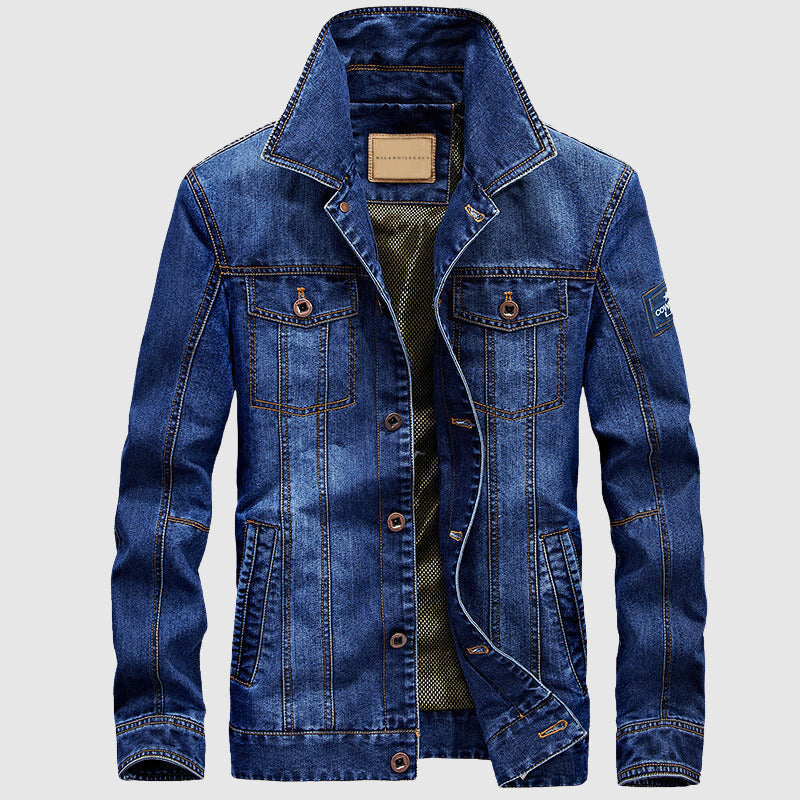 Herr Jeansjacka Modern Stil 2