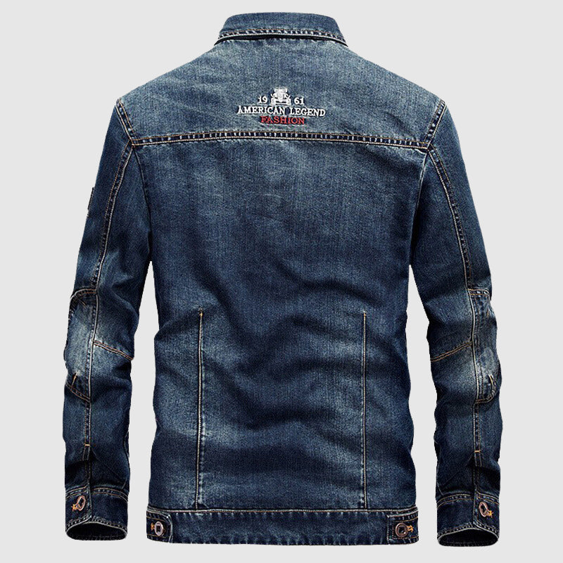 Herr Jeansjacka Modern Stil 3