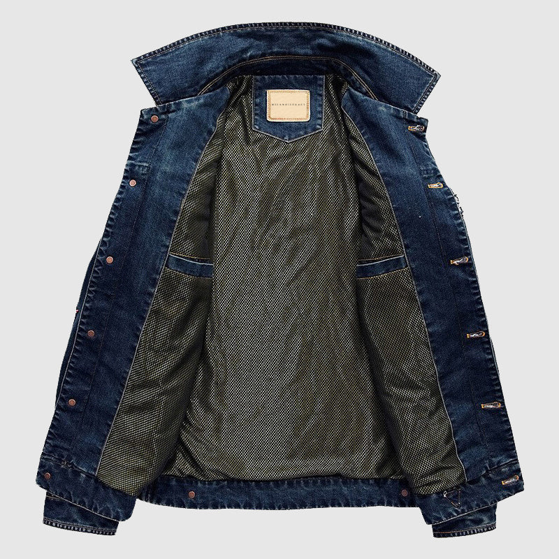 Herr Jeansjacka Modern Stil 4