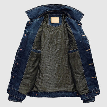 Herr Jeansjacka Modern Stil 4