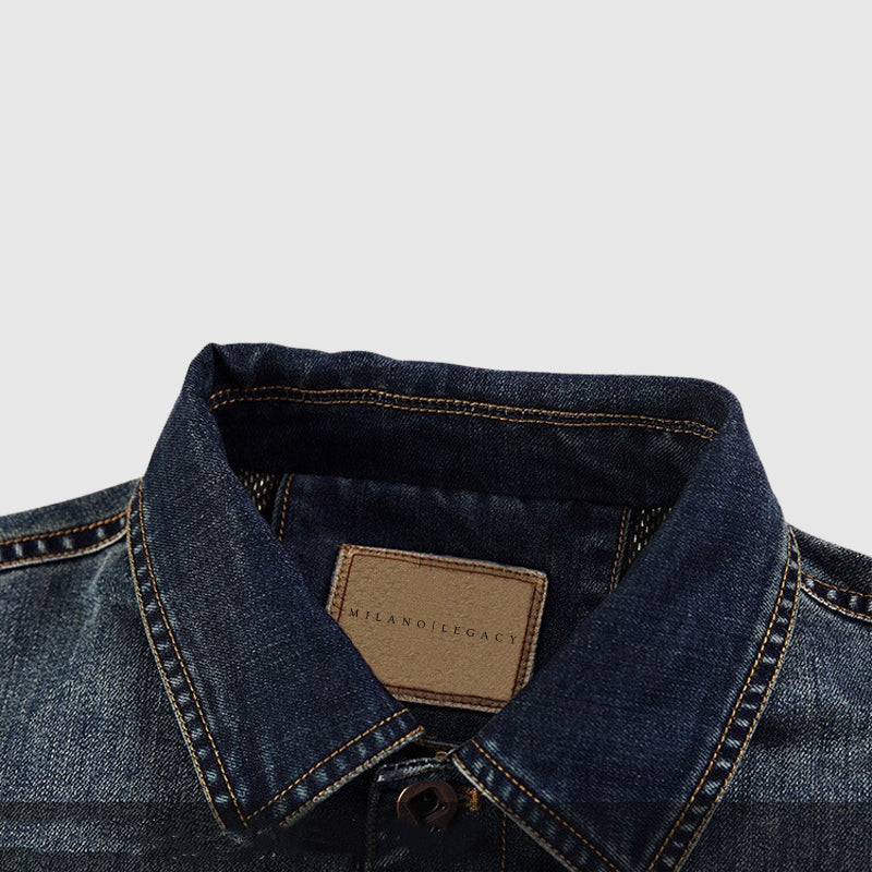 Herr Jeansjacka Modern Stil 5