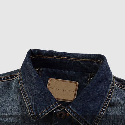 Herr Jeansjacka Modern Stil 5