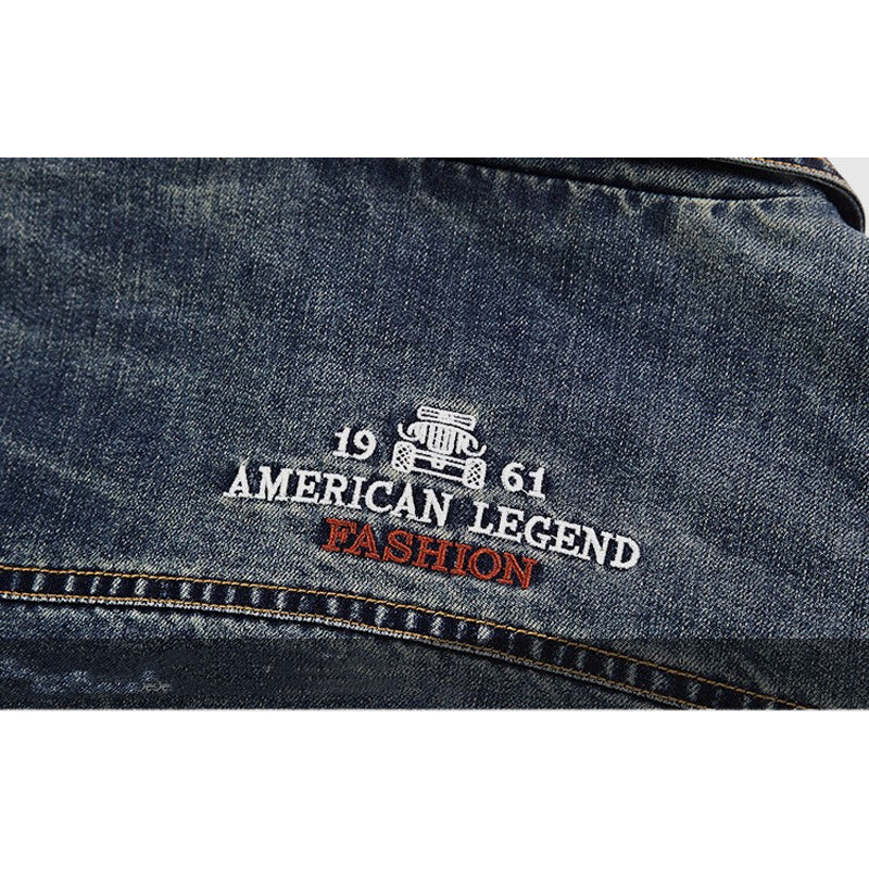 Herr Jeansjacka Modern Stil 6