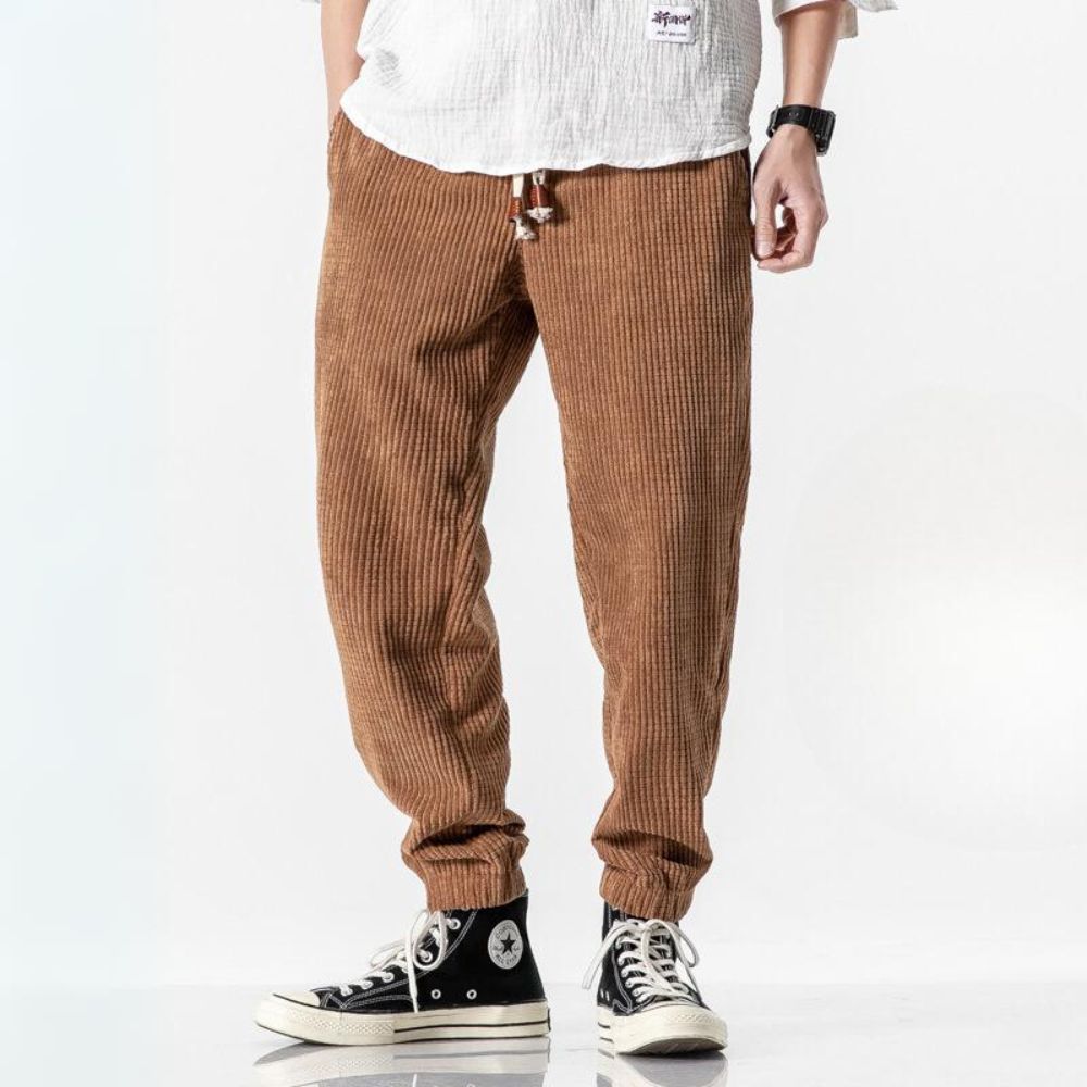 Herr Joggingbyxor Corduroy Justerbart Dragsnöre 7