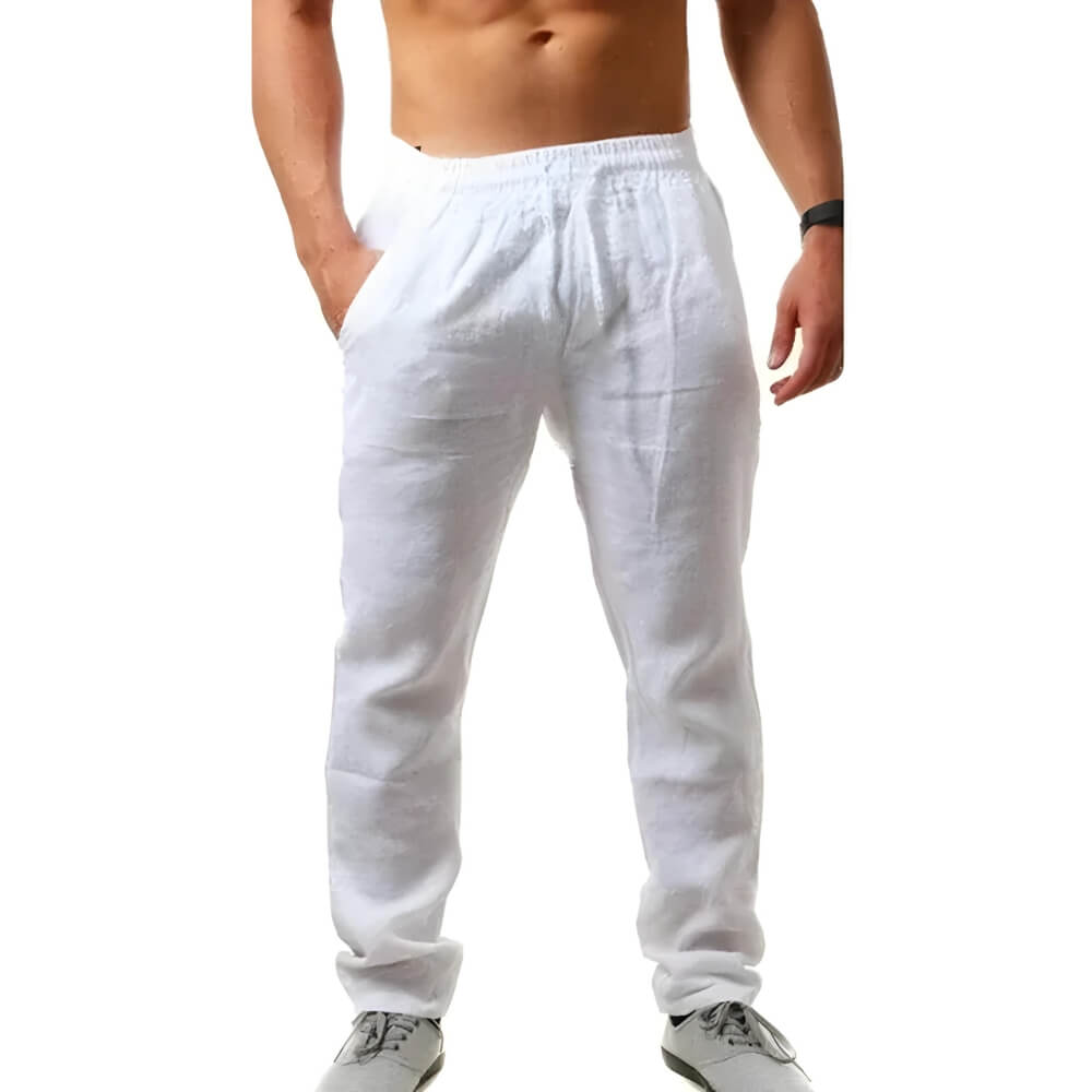 Herr Linnebyxor Casual Stil för Sommarlook 2