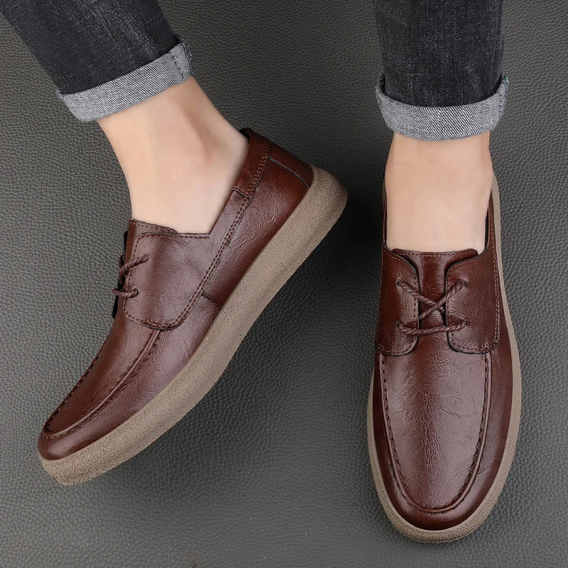 Herr Loafers Öppen Spets Design 4