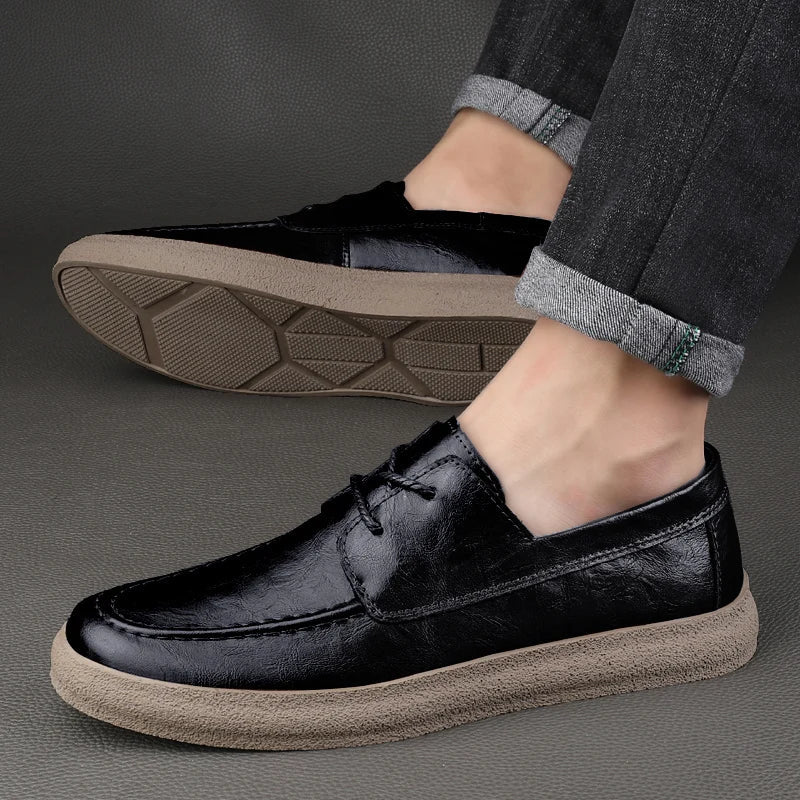 Herr Loafers Öppen Spets Design 8