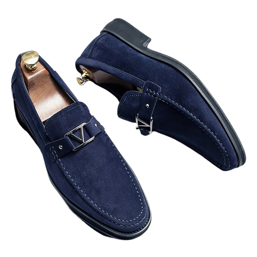 Herr Loafers Suede med Dekorativ Spänne 0