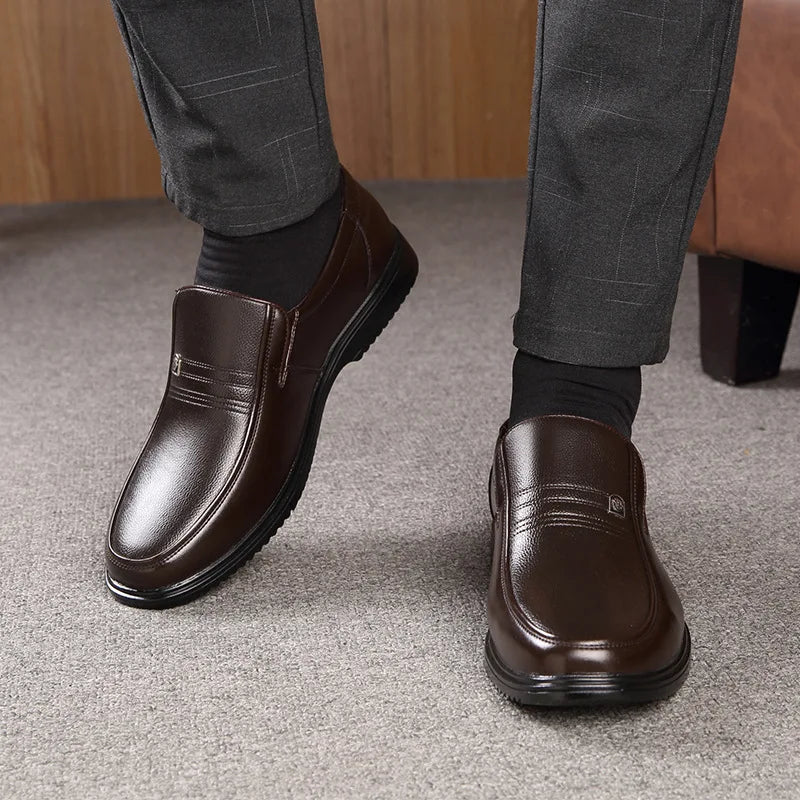 Herr Loafers i Läder med Elegant Design 1
