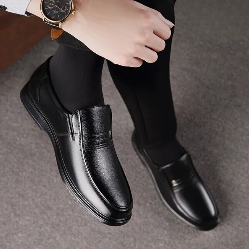 Herr Loafers i Läder med Elegant Design 5